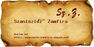 Szaniszló Zamfira névjegykártya